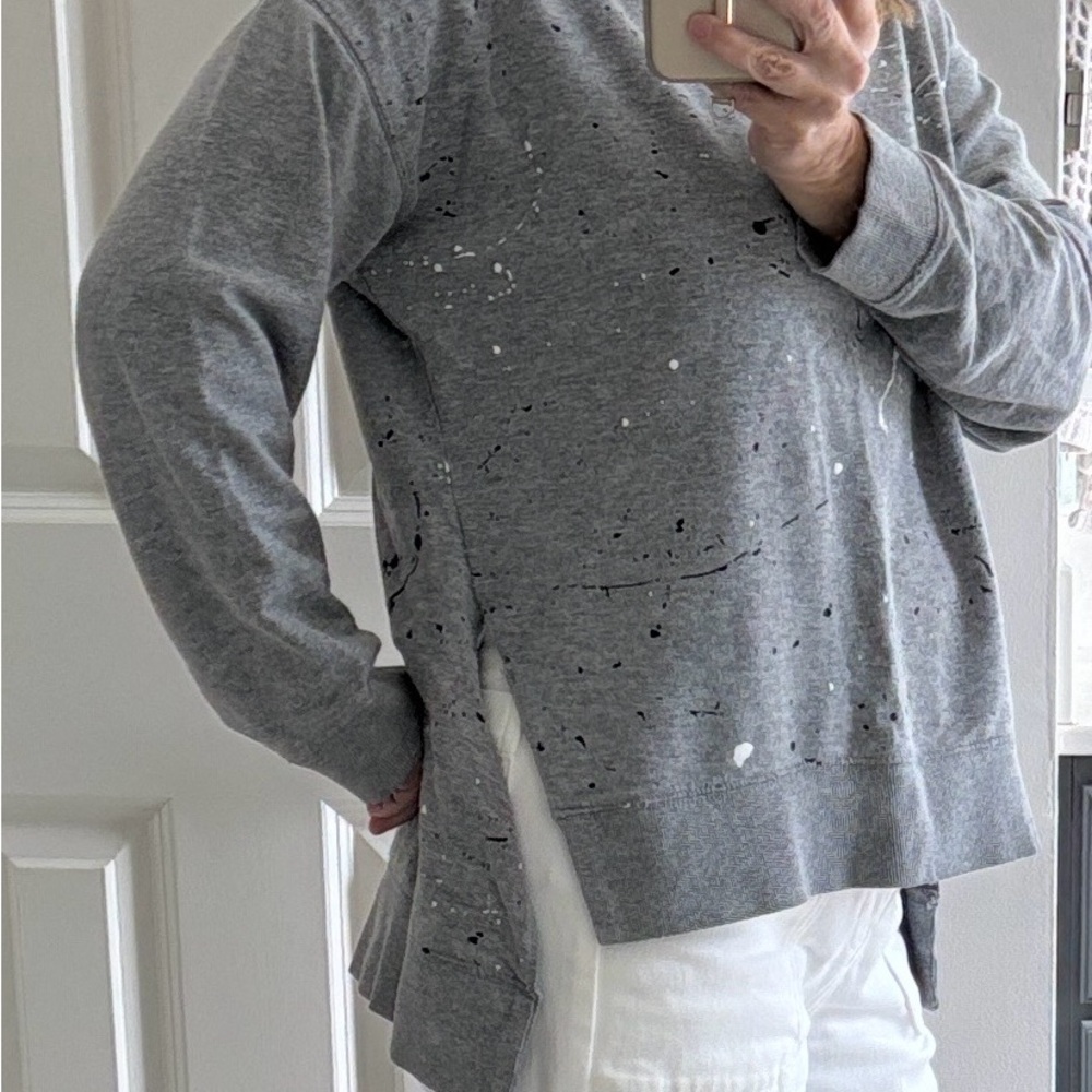 Joe’s Jeans Gray Sweatshirt Paint Splatter Design Sz M